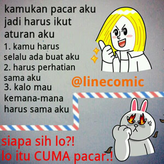 17 Meme kisah cinta ala stiker Line ini bikin hatimu baper, duh!