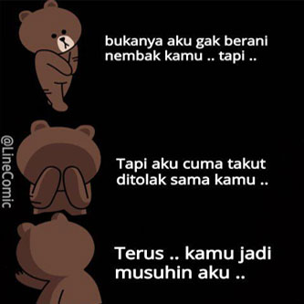 17 Meme kisah cinta ala stiker Line ini bikin hatimu baper, duh!