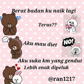 17 Meme kisah cinta ala stiker Line ini bikin hatimu baper, duh!