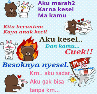 17 Meme kisah cinta ala stiker Line ini bikin hatimu baper, duh!