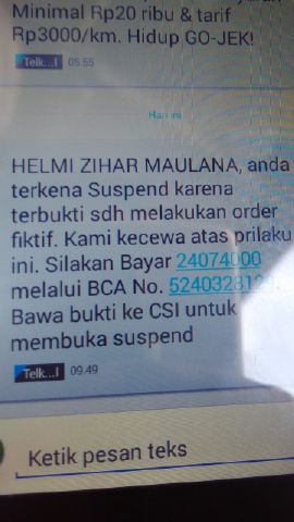 Curhatan istri dari driver yang disuspend dan didenda Go-Jek