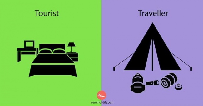 13 Ilustrasi perbedaan turis dengan traveler, kamu yang mana?