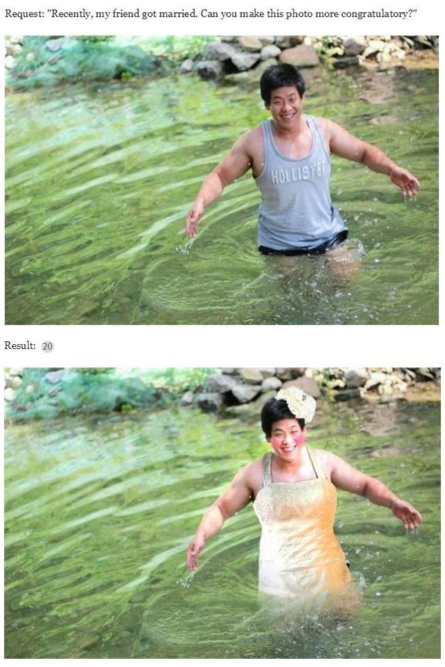 35 Orang ini minta fotonya diedit, dan hasilnya dijamin bikin ngakak! 35 Orang ini minta fotonya diedit, dan hasilnya dijamin bikin ngakak!