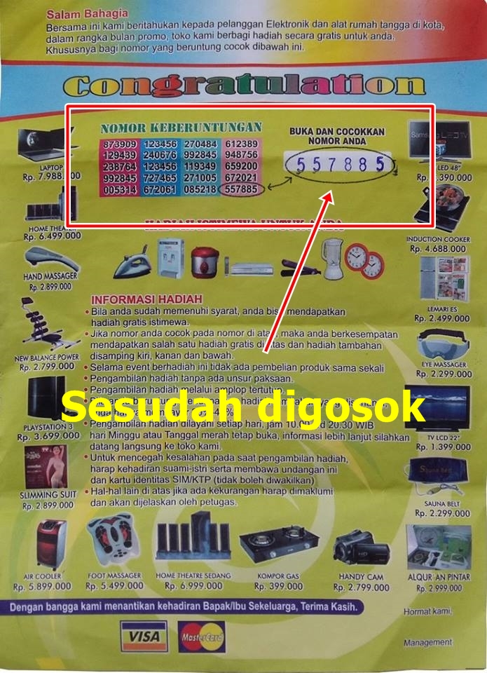 Awas! Penipuan berkedok brosur hadiah gratis mulai masuk ke mall-mall