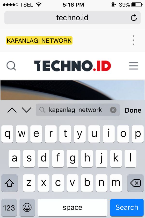 Cara Mencari Kata Teks Di Safari IPhone Dan IPad Begini cara cepat mencari sesuatu menggunakan browser Safari di iOS 9 | Techno.id