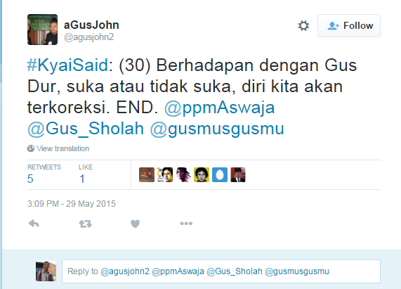 Ini kata netizen di haul Gus Dur ke-6
