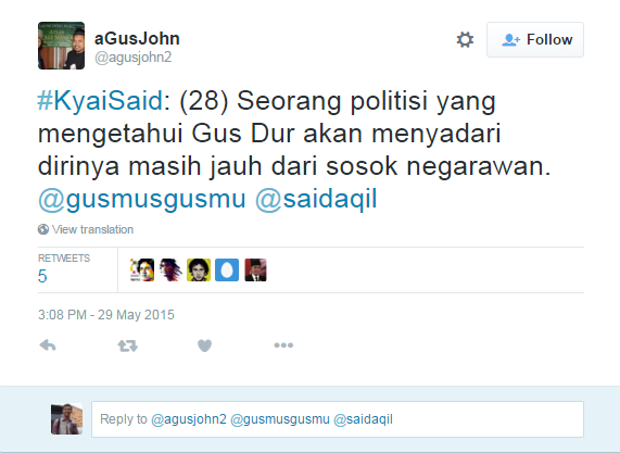 Ini kata netizen di haul Gus Dur ke-6