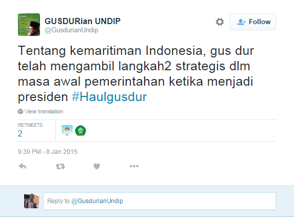 Ini kata netizen di haul Gus Dur ke-6