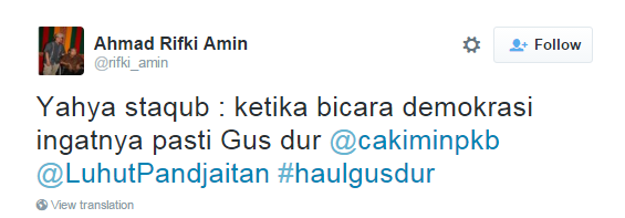 Ini kata netizen di haul Gus Dur ke-6