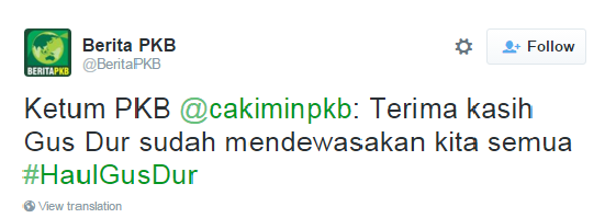 Ini kata netizen di haul Gus Dur ke-6