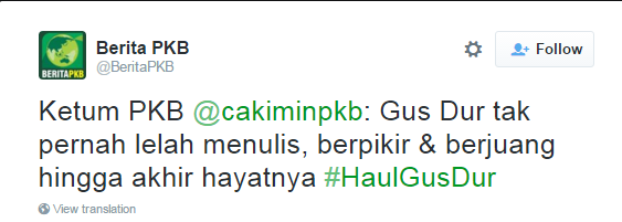 Ini kata netizen di haul Gus Dur ke-6