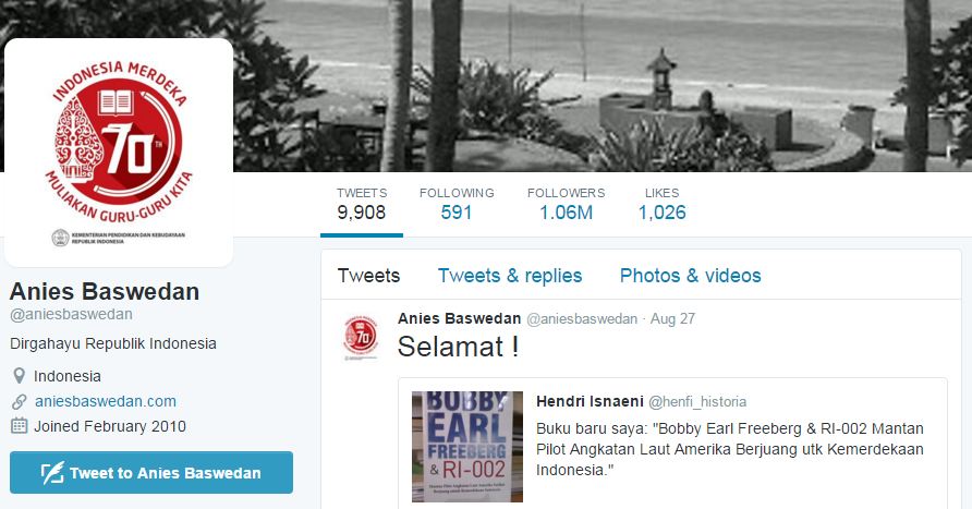 Ssttt, ini 10 tokoh Indonesia dengan followers Twitter 1 juta lebih