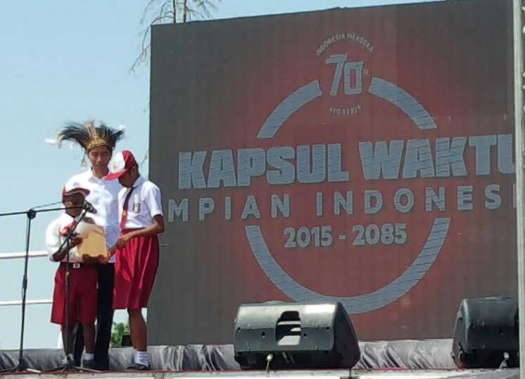 Ditanam di Kapsul Waktu, ini harapan Presiden Jokowi di 2085 Ditanam di Kapsul Waktu, ini harapan Presiden Jokowi di 2085