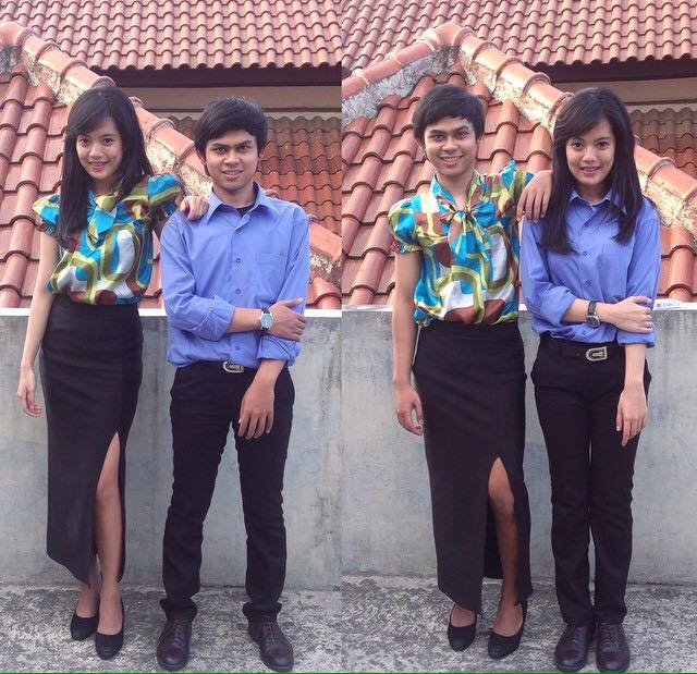 Jomblo jangan lihat! Ini 15 foto lucu tren tukar baju pacar Jomblo jangan lihat! Ini 15 foto lucu tren tukar baju pacar