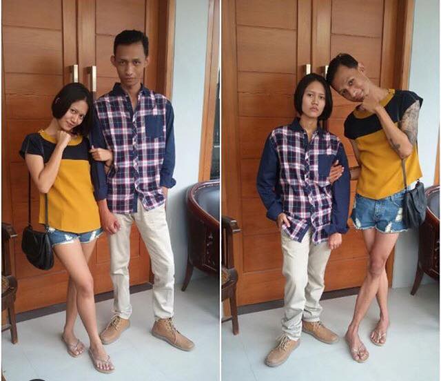 Jomblo jangan lihat! Ini 15 foto lucu tren tukar baju pacar Jomblo jangan lihat! Ini 15 foto lucu tren tukar baju pacar