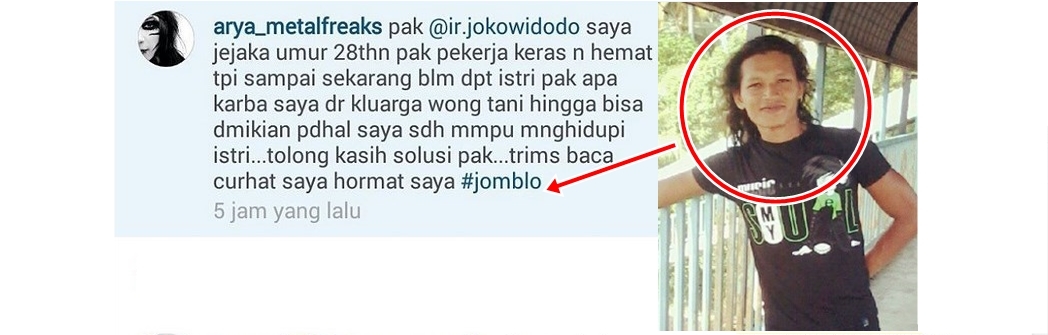 Masih jomblo pemuda ini mengadu ke Jokowi, apa respon presiden?