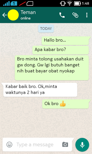 Percakapan pesan ini tunjukkan betapa sulitnya tagih utang ke teman Percakapan pesan ini tunjukkan betapa sulitnya tagih utang ke teman