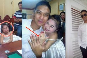 Bahagianya wanita mungil ini, dipersunting pria muda nan rupawan