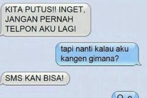 13 SMS minta putus dari yang 'baper' hingga bikin ngakak