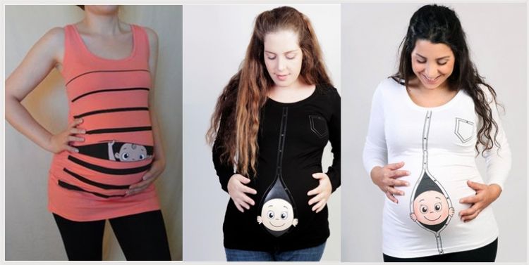 Desain kaos unik ini khusus untuk ibu hamil jadi ingin 