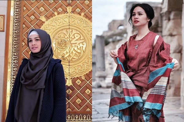 Si cantik Andien makin cantik jika berhijab lho, setuju? 
