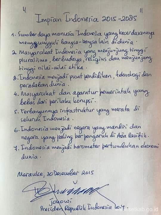 Mengenal karakter Presiden Jokowi dilihat dari tulisan tangannya