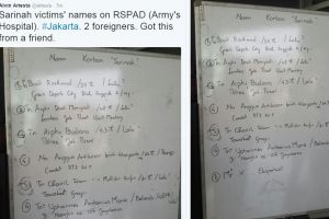 Nama korban ledakan Sarinah yang dievakuasi ke RSPAD, 2 warga asing