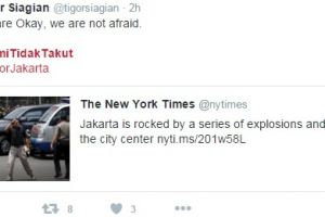 Kecam teror Sarinah, netizen gaungkan #kamitidaktakut