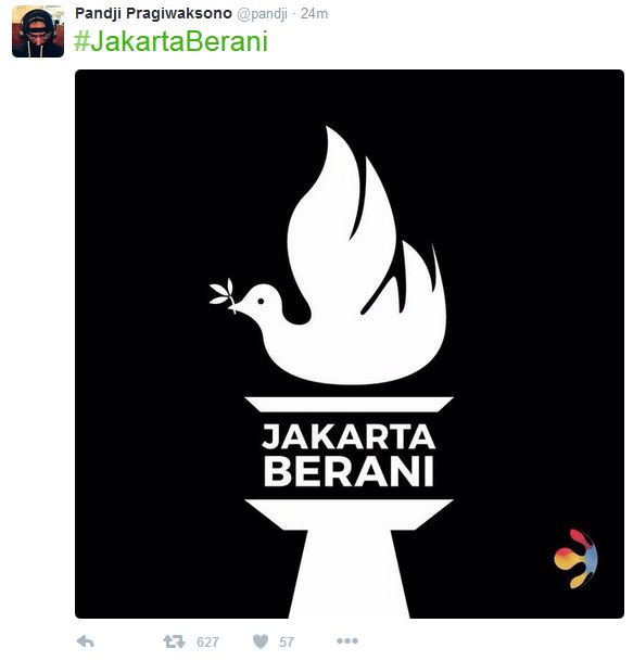Para artis ikut bersuara soal teror di Sarinah, ini kata mereka Para artis ikut bersuara soal teror di Sarinah, ini kata mereka