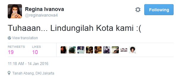 Para artis ikut bersuara soal teror di Sarinah, ini kata mereka Para artis ikut bersuara soal teror di Sarinah, ini kata mereka