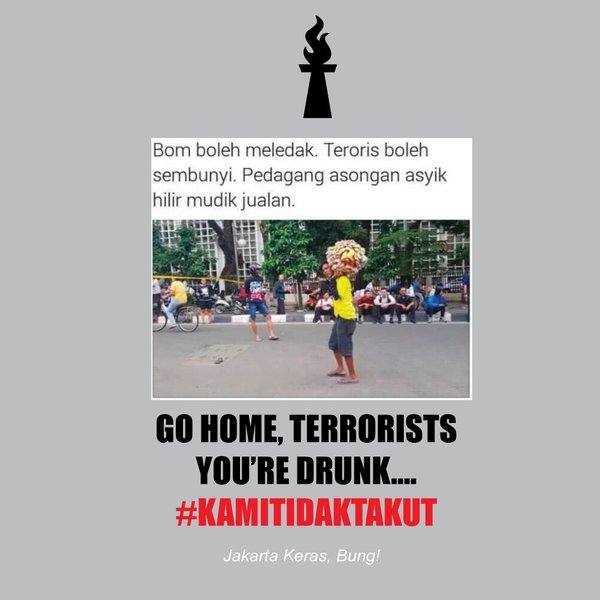 16 Meme Jakarta Kuat ini bukti rakyat Indonesia tak takut teror, top! 16 Meme Jakarta Kuat ini bukti rakyat Indonesia tak takut teror, top!