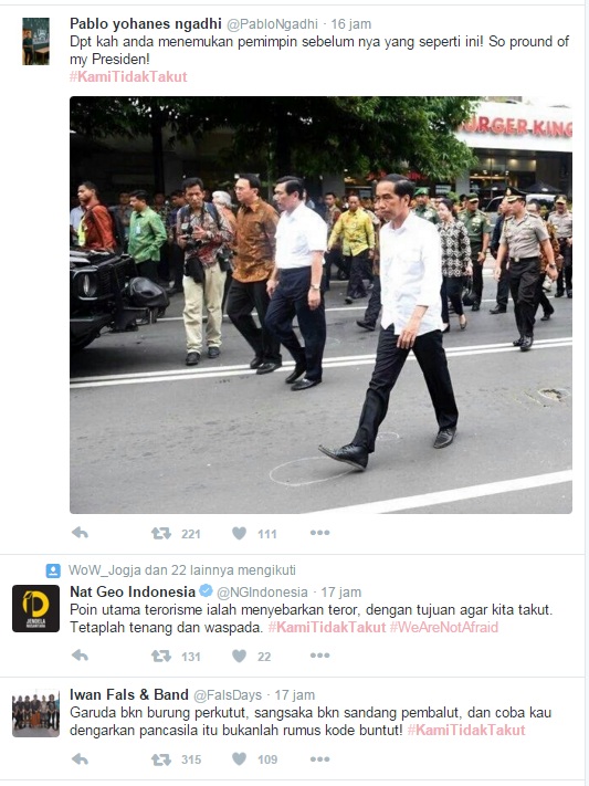 Selain #PrayForJakarta, hashtag-hashtag ini juga jadi trending topic  Selain #PrayForJakarta, hashtag-hashtag ini juga jadi trending topic