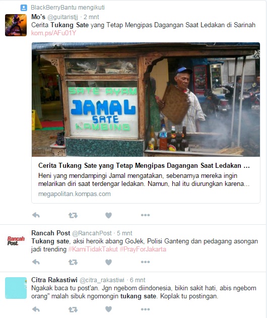 Selain #PrayForJakarta, hashtag-hashtag ini juga jadi trending topic 