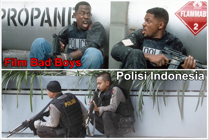 7 Aksi polisi Indonesia sergap teroris mirip aksi di film Bad Boys