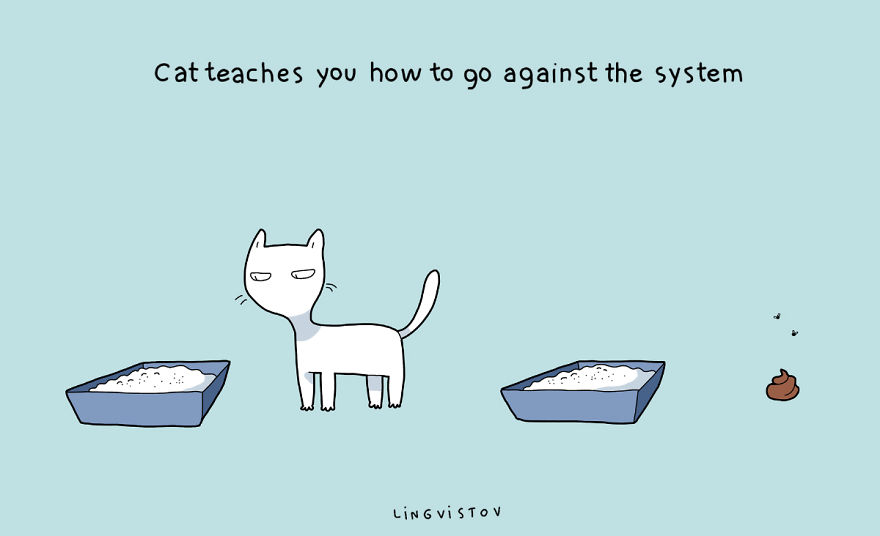 21 Ilustrasi ini ungkap manfaat tak terduga memelihara kucing, wow! 21 Ilustrasi ini ungkap manfaat tak terduga memelihara kucing, wow!