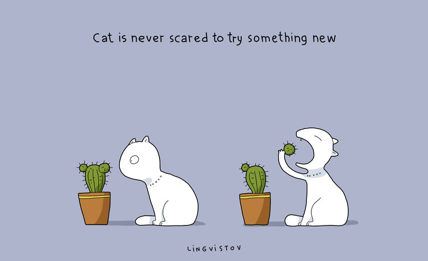 21 Ilustrasi ini ungkap manfaat tak terduga memelihara kucing, wow! 21 Ilustrasi ini ungkap manfaat tak terduga memelihara kucing, wow!