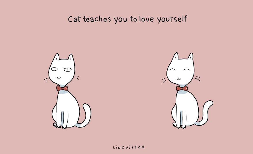 21 Ilustrasi ini ungkap manfaat tak terduga memelihara kucing, wow! 21 Ilustrasi ini ungkap manfaat tak terduga memelihara kucing, wow!