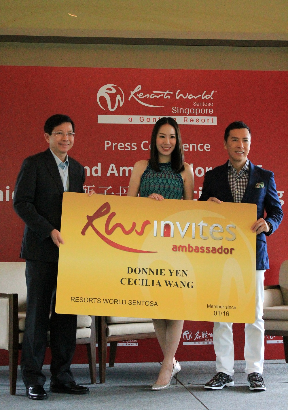 Donnie Yen & Cecilia Wang jadi brand ambassador Resort World Sentosa