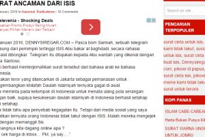 Inikah surat balasan ancaman ISIS untuk Indonesia? 
