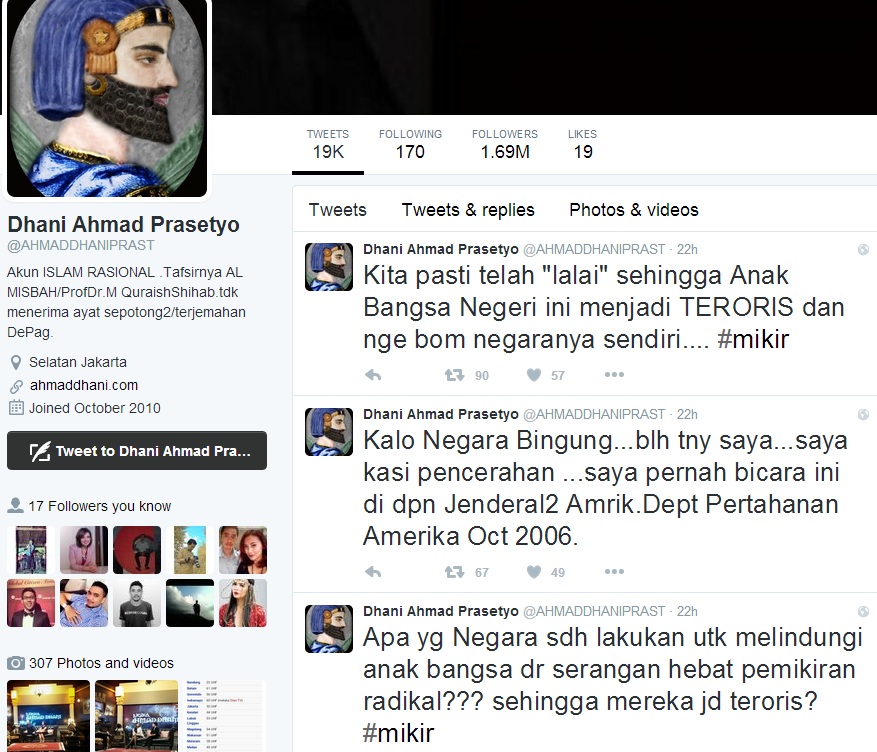 Kicauan baru Ahmad Dhani soal gerakan teroris picu kontroversi baru Kicauan baru Ahmad Dhani soal gerakan teroris picu kontroversi baru