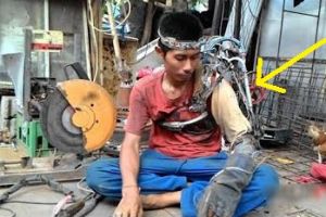 Aneh tapi nyata, tukang las ini bertangan robot seperti Iron Man