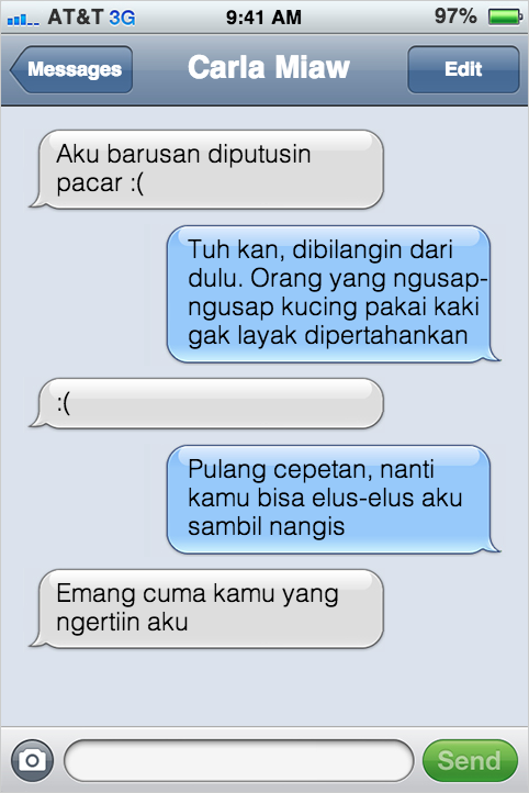 20 SMS imajiner dari kucing ini bikin ketawa ngakak, lucu abis! 20 SMS imajiner dari kucing ini bikin ketawa ngakak, lucu abis!