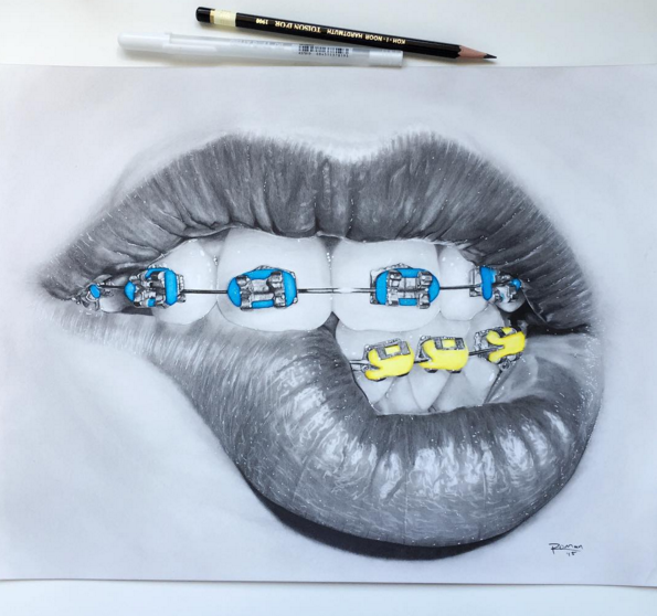 17 Gambar bibir ini cuma dilukis pakai pensil tapi bisa ada efek 3D 17 Gambar bibir ini cuma dilukis pakai pensil tapi bisa ada efek 3D