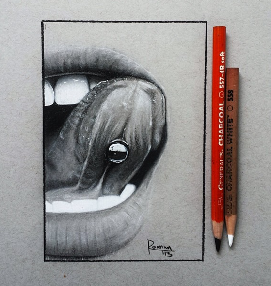 17 Gambar bibir ini cuma dilukis pakai pensil tapi bisa ada efek 3D 17 Gambar bibir ini cuma dilukis pakai pensil tapi bisa ada efek 3D