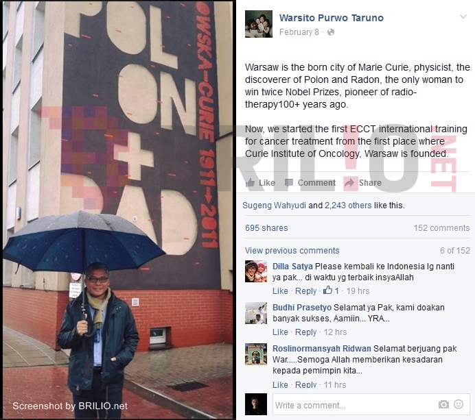 Alat terapi kankernya dilarang Kemenkes, Warsito latih medis Polandia