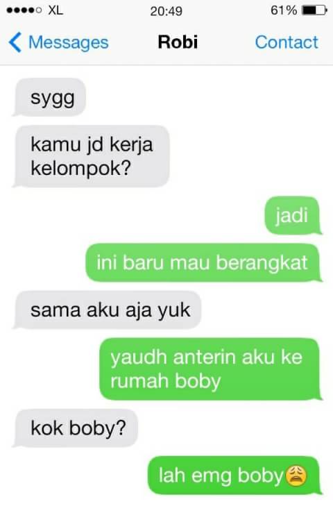 SMS 'drama' percintaan anak muda ini bikin 'baper' juga menggelikan