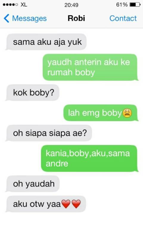 SMS 'drama' percintaan anak muda ini bikin 'baper' juga menggelikan