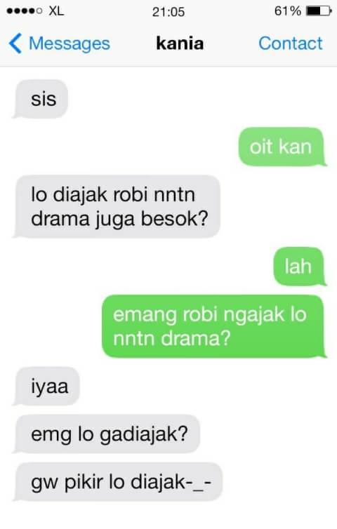 SMS 'drama' percintaan anak muda ini bikin 'baper' juga menggelikan