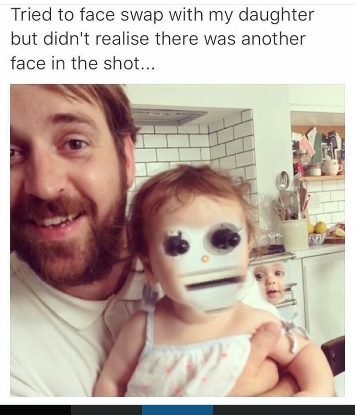 20 Foto hasil editan aplikasi Face Swap ini malah bikin merinding