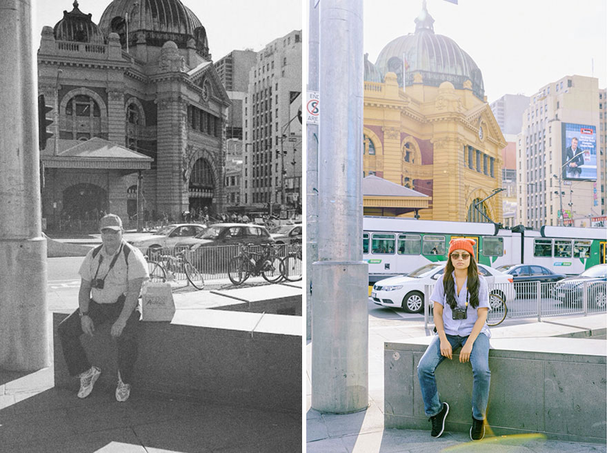 Aneh tapi nyata, gadis ini tirukan pose di foto-foto mendiang ayahnya Aneh tapi nyata, gadis ini tirukan pose di foto-foto mendiang ayahnya